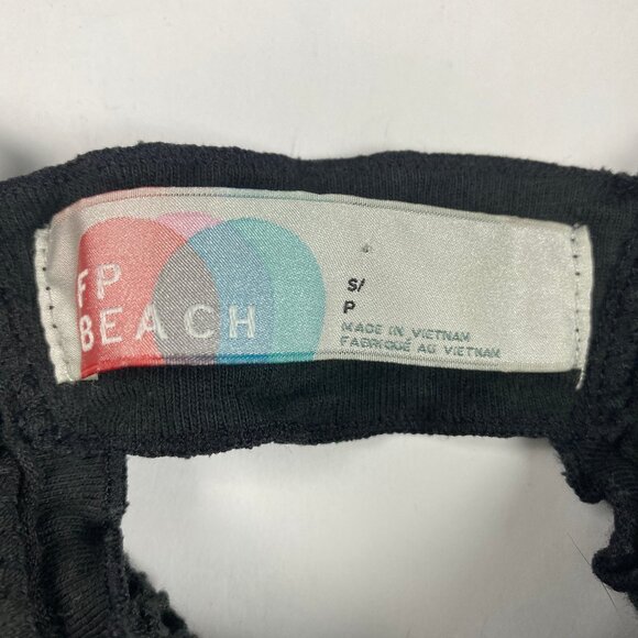 FP Beach Crochet Long Sleeve Crop Top Women's Size Small - Picture 6 of 11